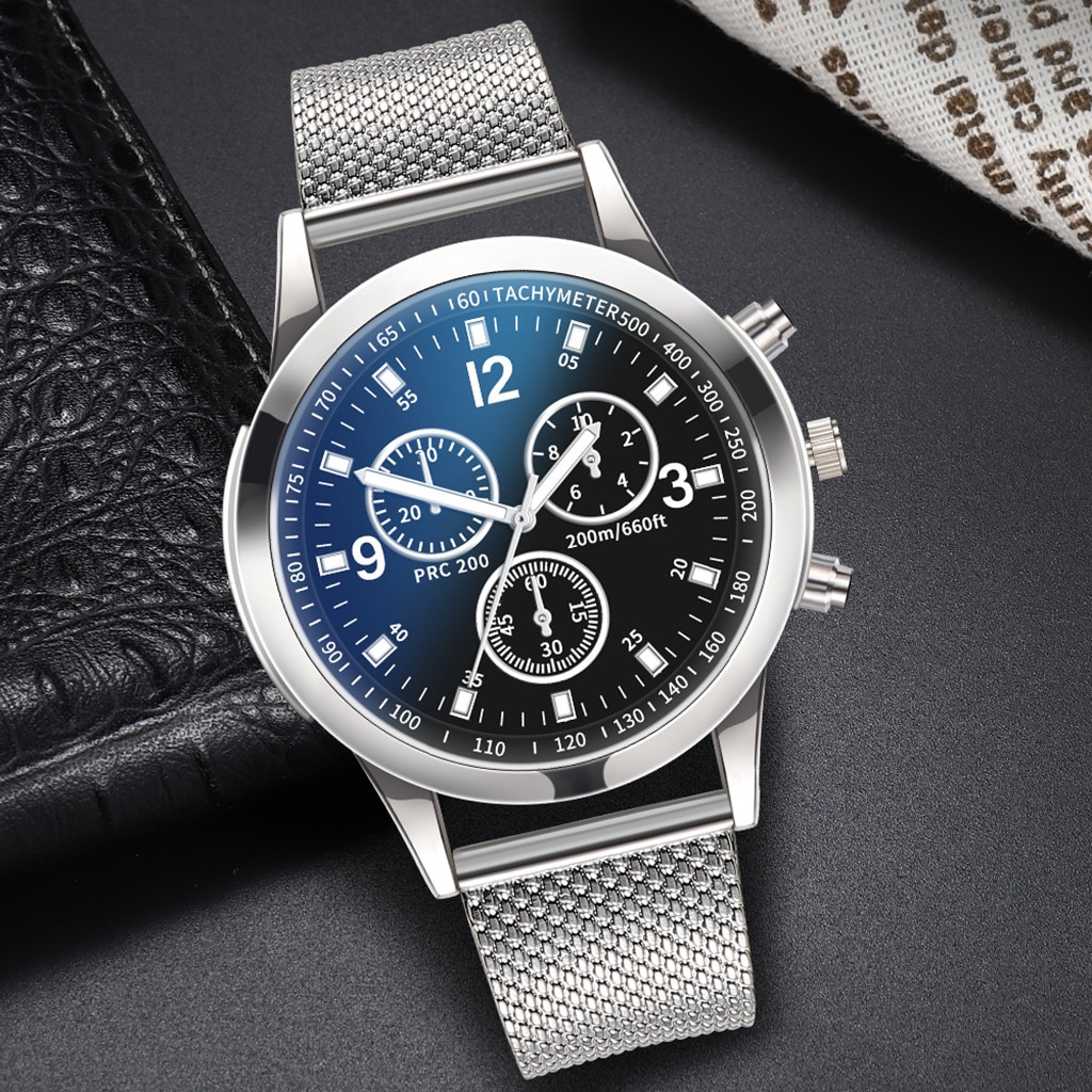 Men's Fashion Simple Business Watch Luxury Watches Quartz Watch Stainless Steel Dial Casual Bracele Watch Relogio Masculino ⋆ bay4bay.com